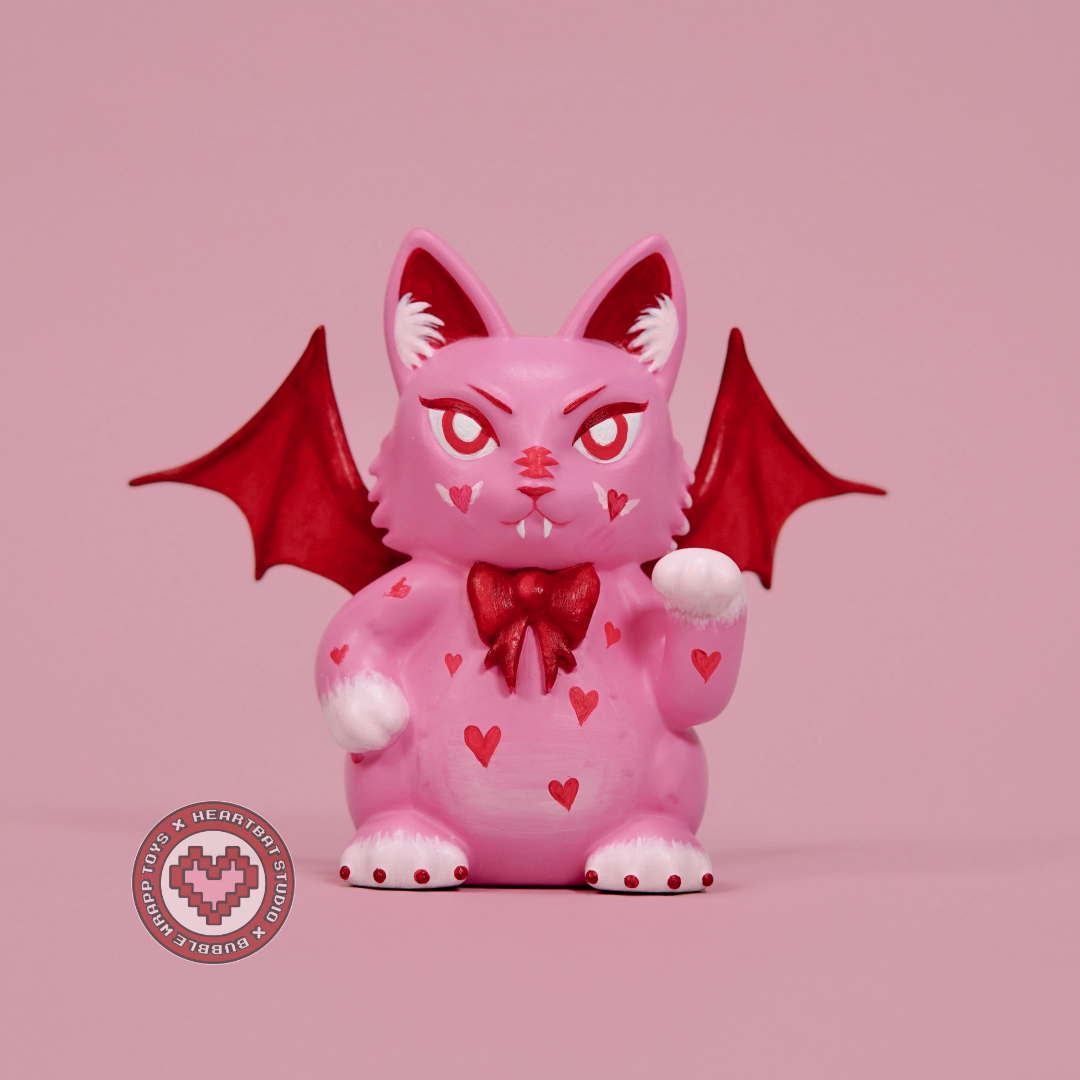 Catbat Vinyl Toy - Sweet- Hearts Colorway Photo